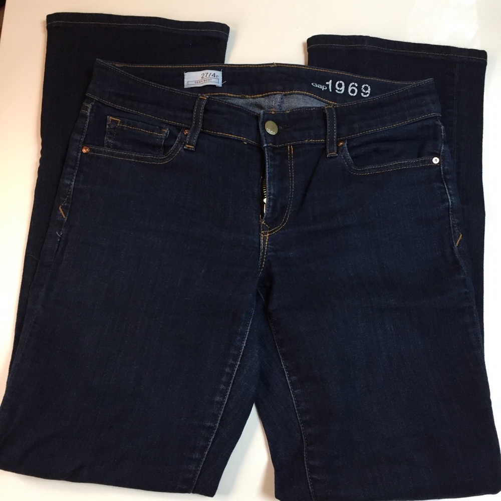 Gap dark denim bootcut petite
